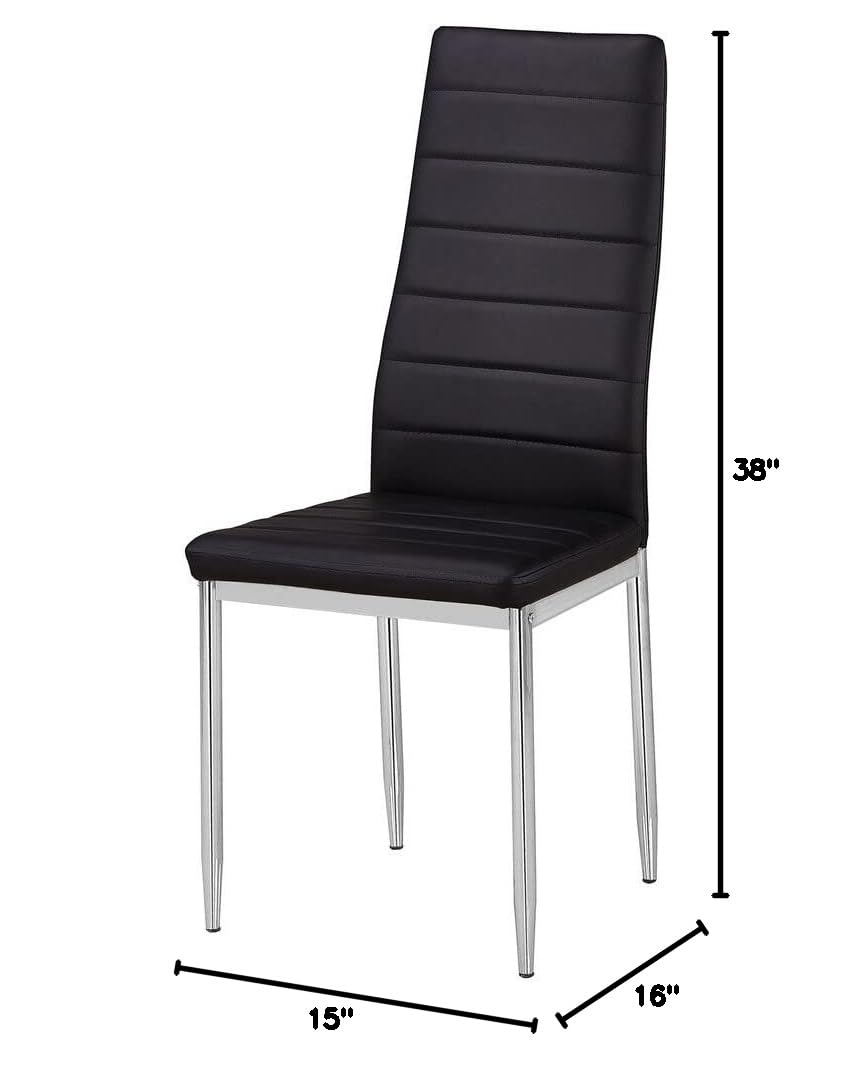 Set of 2 Black Modern Chairs C755