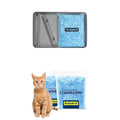 Stainless Steel Reusable Cat Litter Tray with Crystal Litter C605455