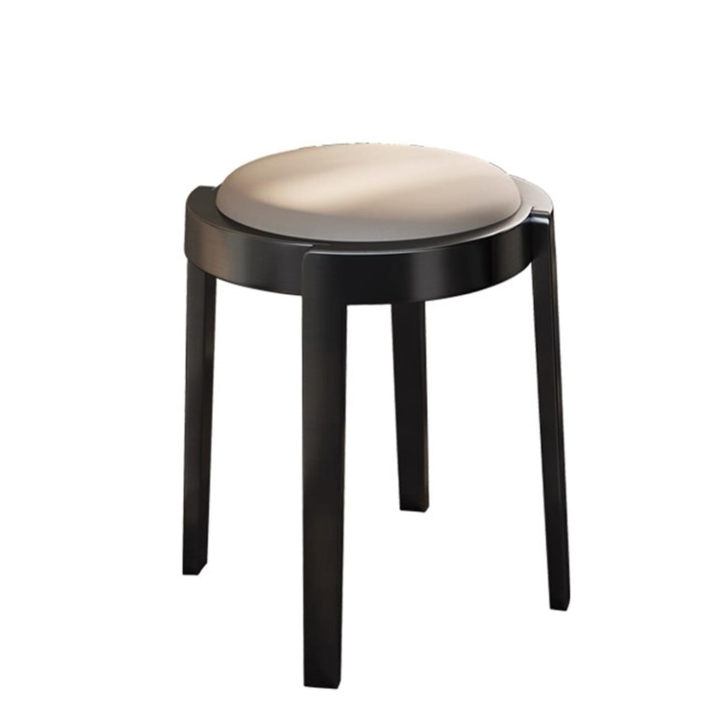 Round Stackable Stainless Steel Imitation Leather Stools H691594