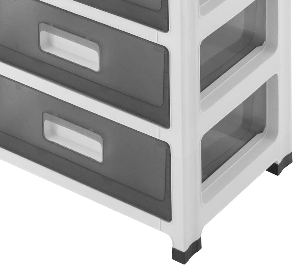 Clear Plastic 6-Tier Rolling Storage Drawer Tower H167