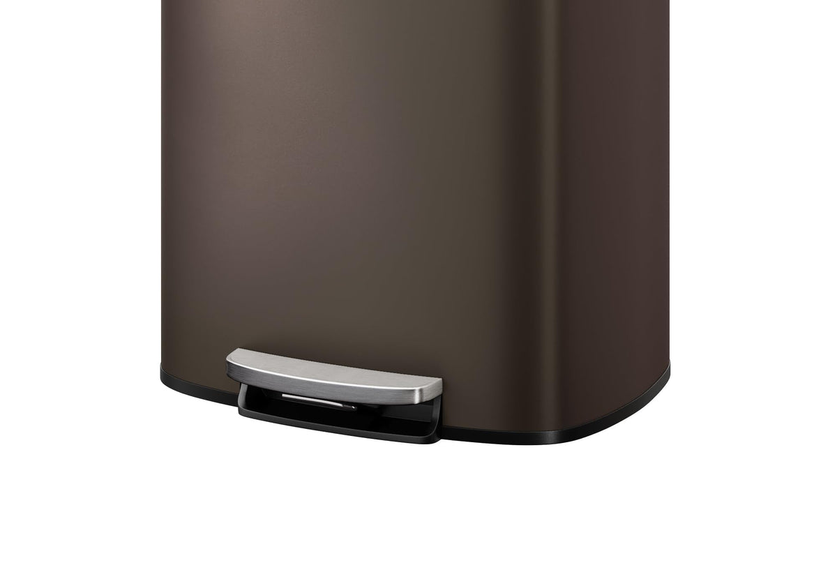 13.2 Gal & 2.6 Gal Stainless Steel Step-On Trash Can Combo Set C427