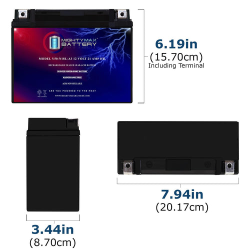 12 Volt 21 AH 350 CCA Rechargeable Maintenance Free SLA AGM Motorcycle Battery E206
