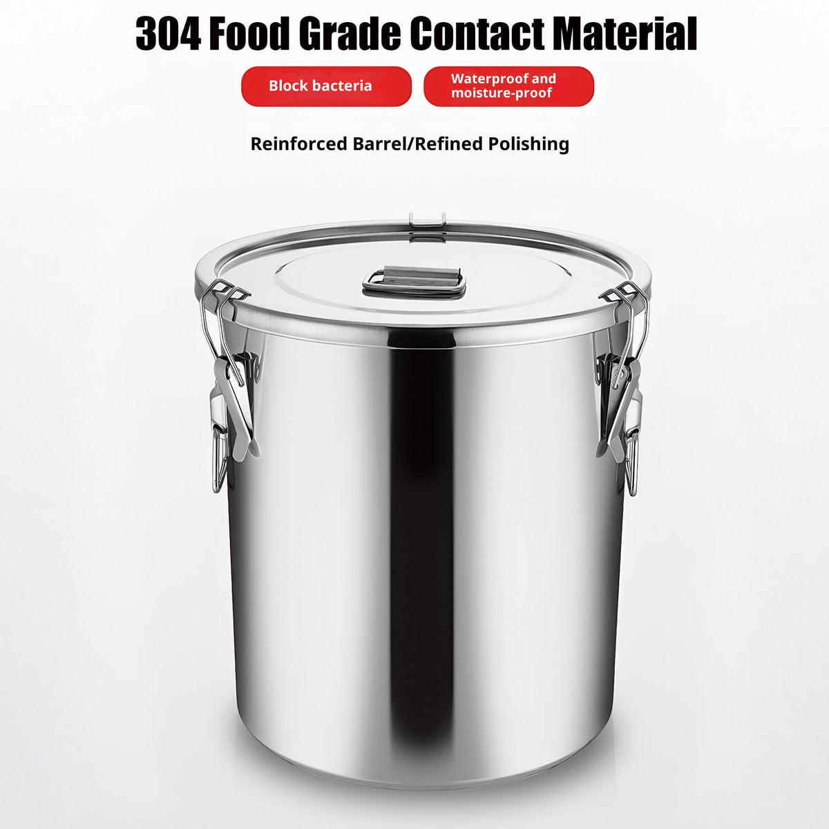 5.5Gal 304 Stainless Steel Airtight Canister Y603604