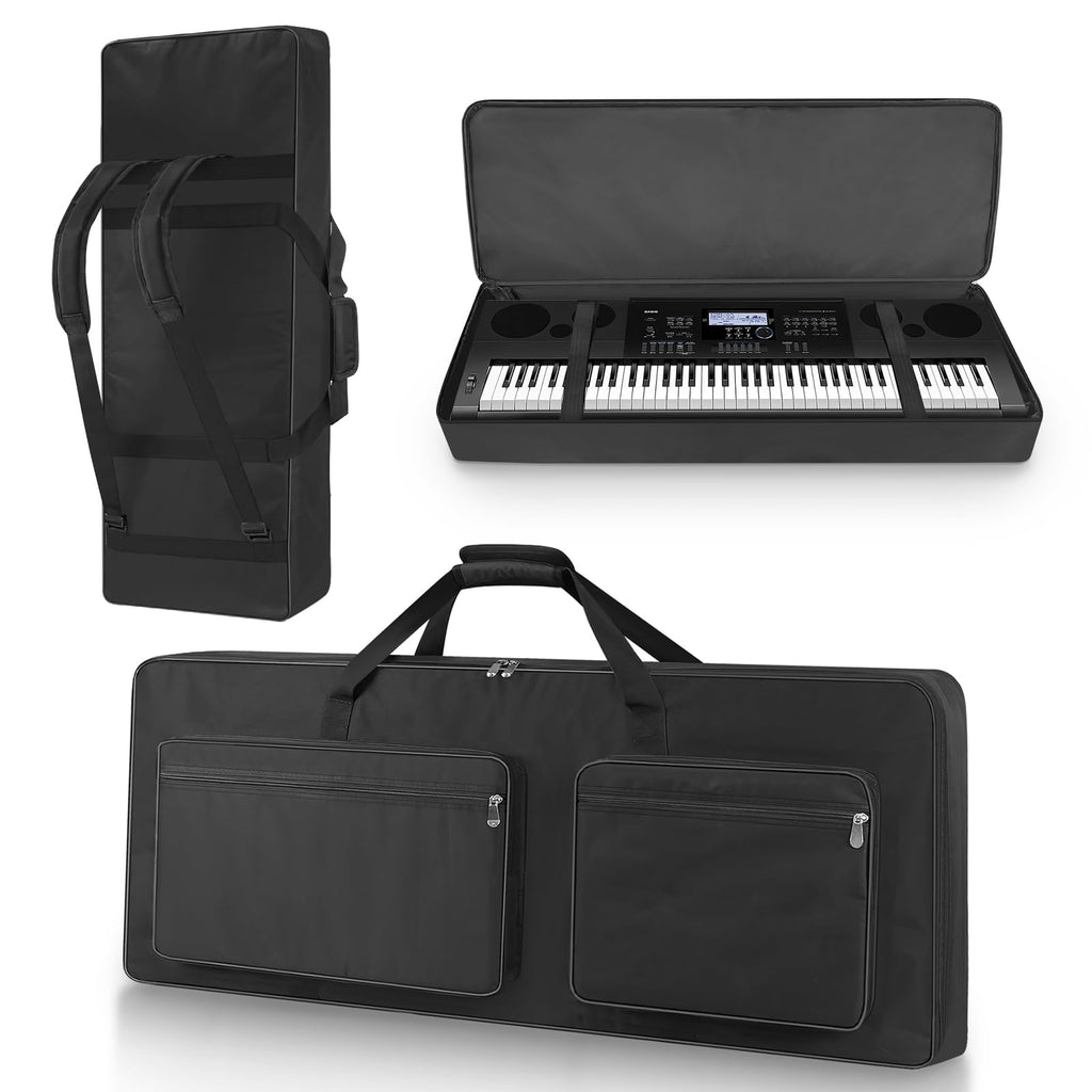 76 Key Piano Keyboard Case Bag with 4-Pocket (Black) T118681