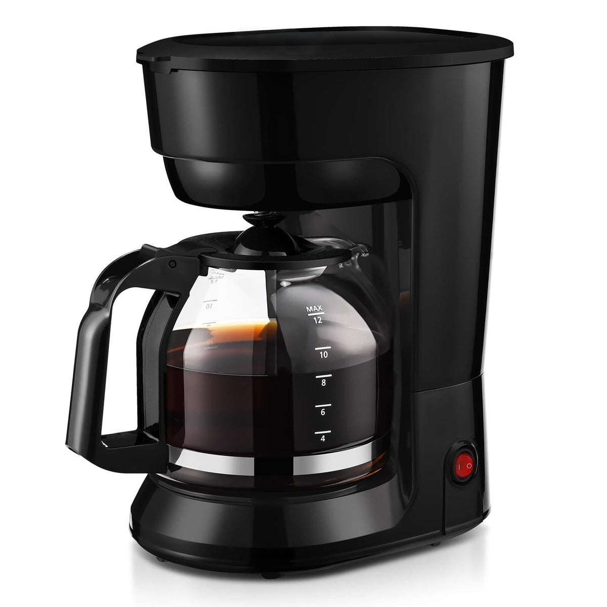 Black 12-cup programmable drip coffee maker I23444