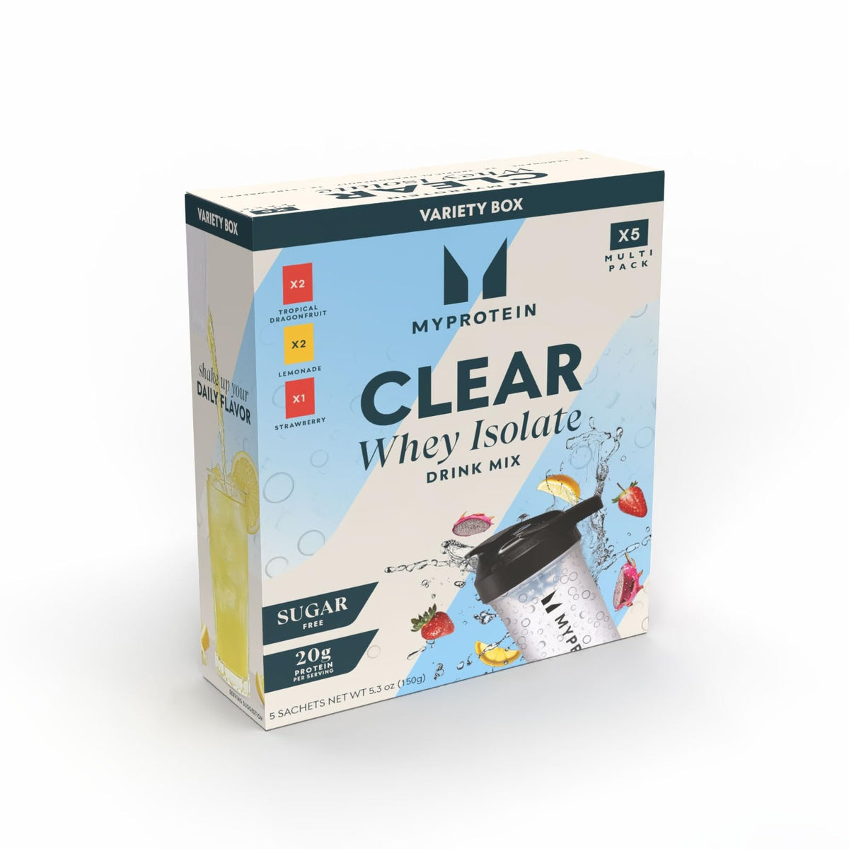 Clear Whey Isolate Protein Powder Drink Mix 5 Count Variety Pack Z7910