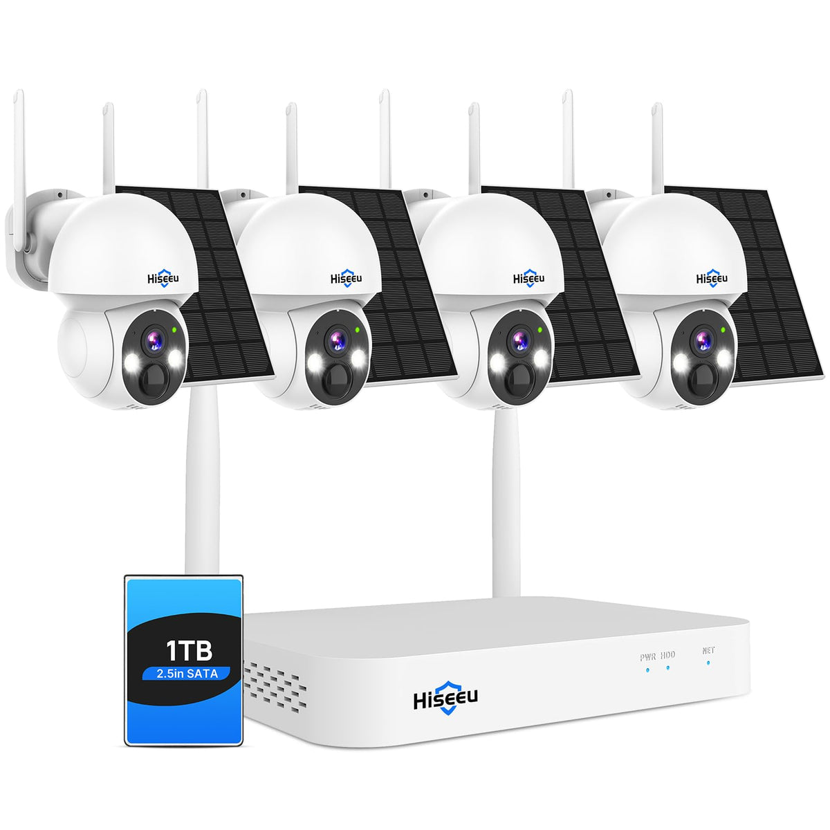 Solar Security Camera 4 Cam-Kit 4MP Wireless H172