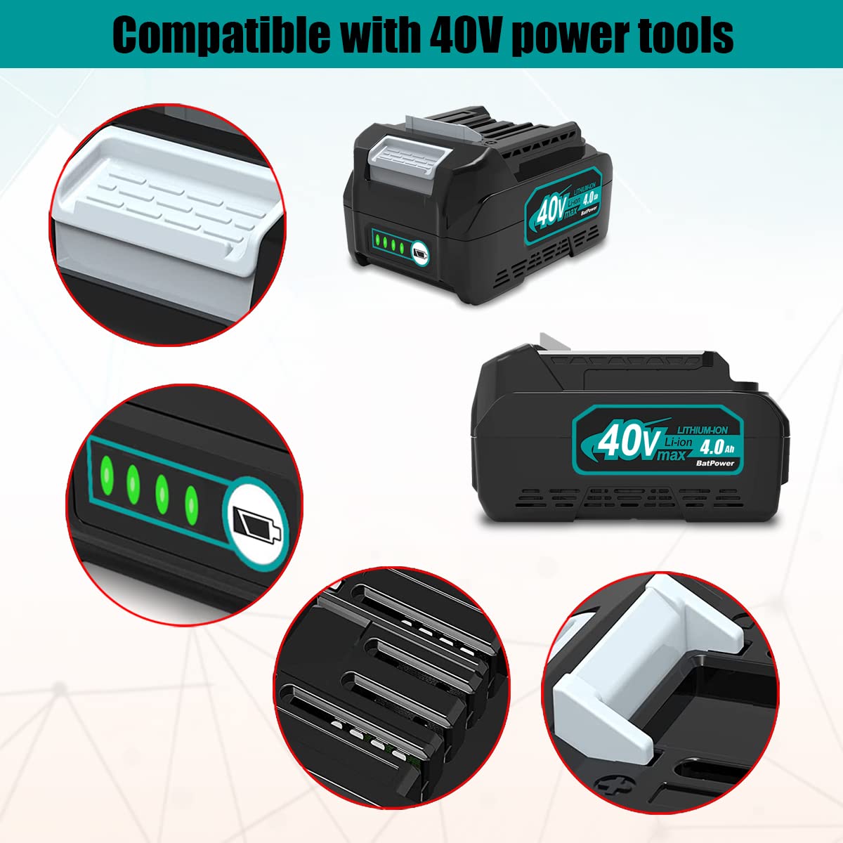 40V Lithium-Ion Battery Pack 2-Pack A348