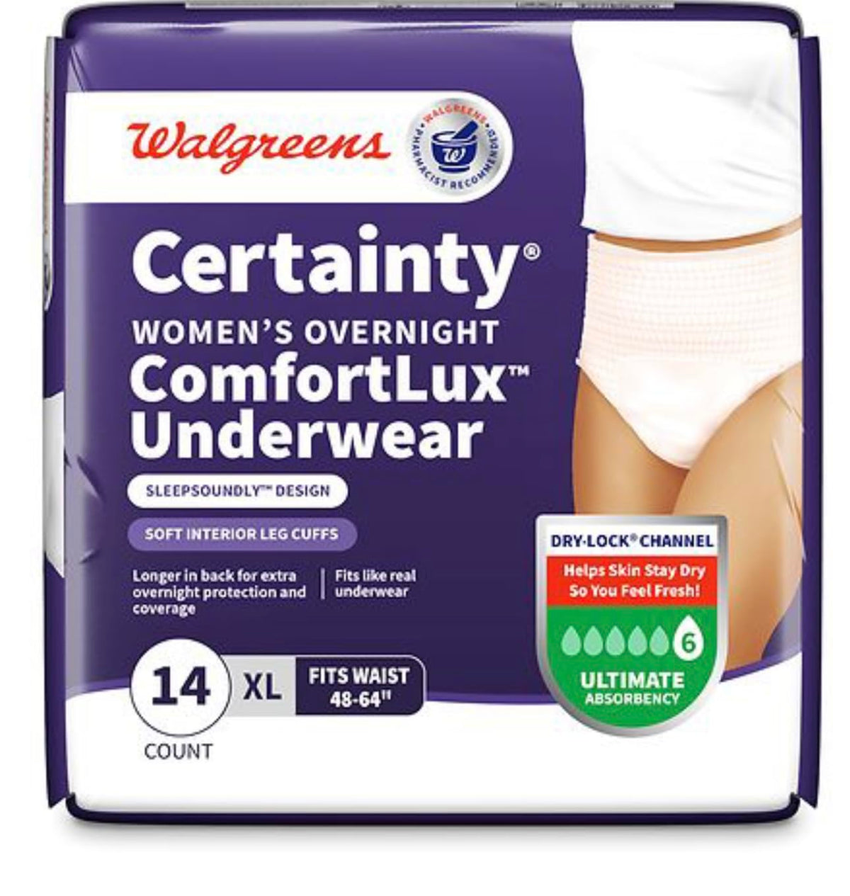 Women's XL Underwear, 14 Count T61518