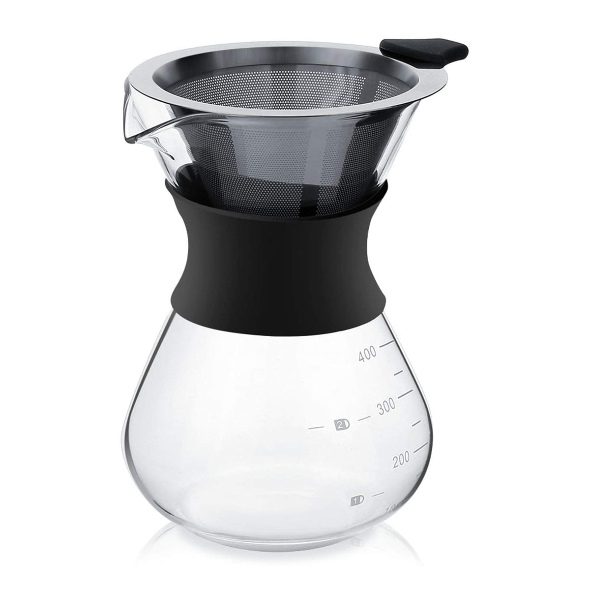 Pour Over Coffee Maker, Paperless Glass Dripper 400ML F92846