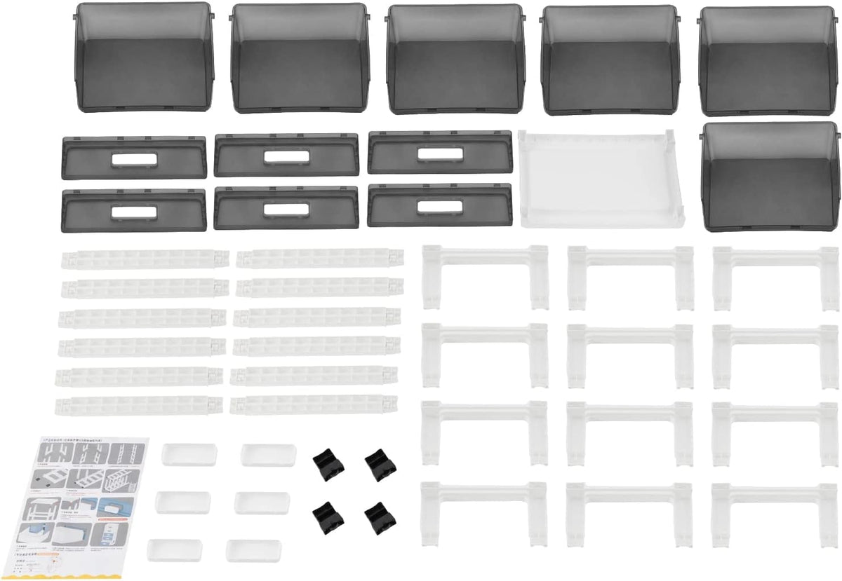 Clear Plastic 6-Tier Rolling Storage Drawer Tower H167