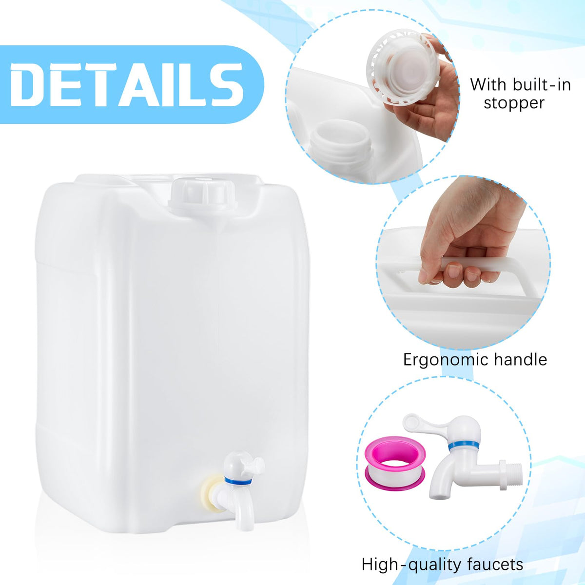 5.3 Gallon Plastic Water Dispenser with Spigot W9280