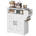 White Coffee Bar Cabinet with Storage Q16823