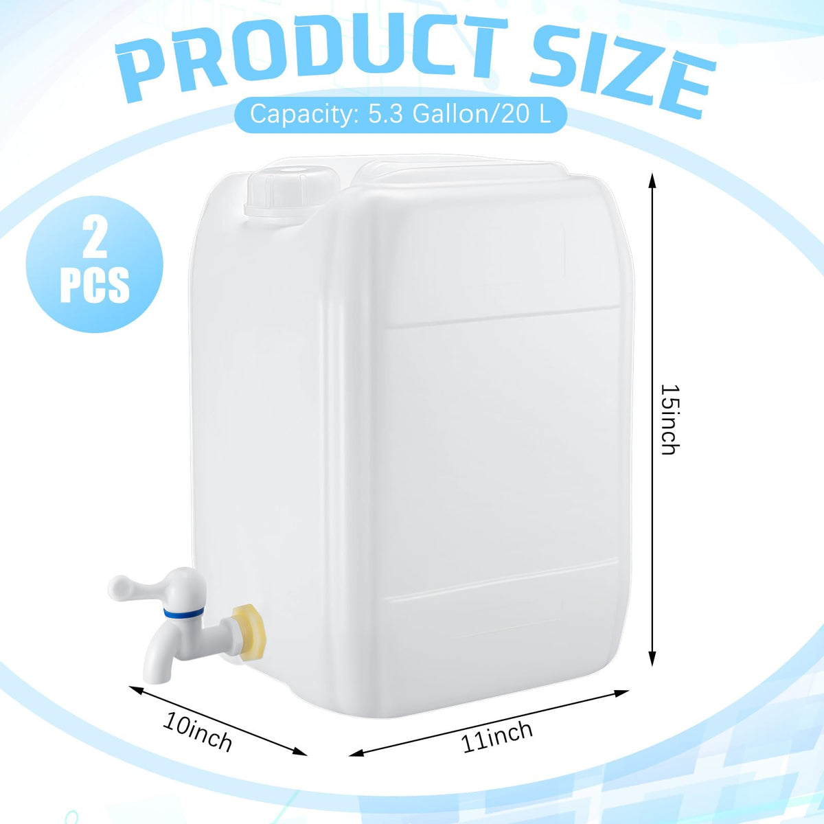 5.3 Gallon Plastic Water Dispenser with Spigot W9280
