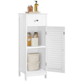 White Bathroom Storage Cabinet with Drawer V217
