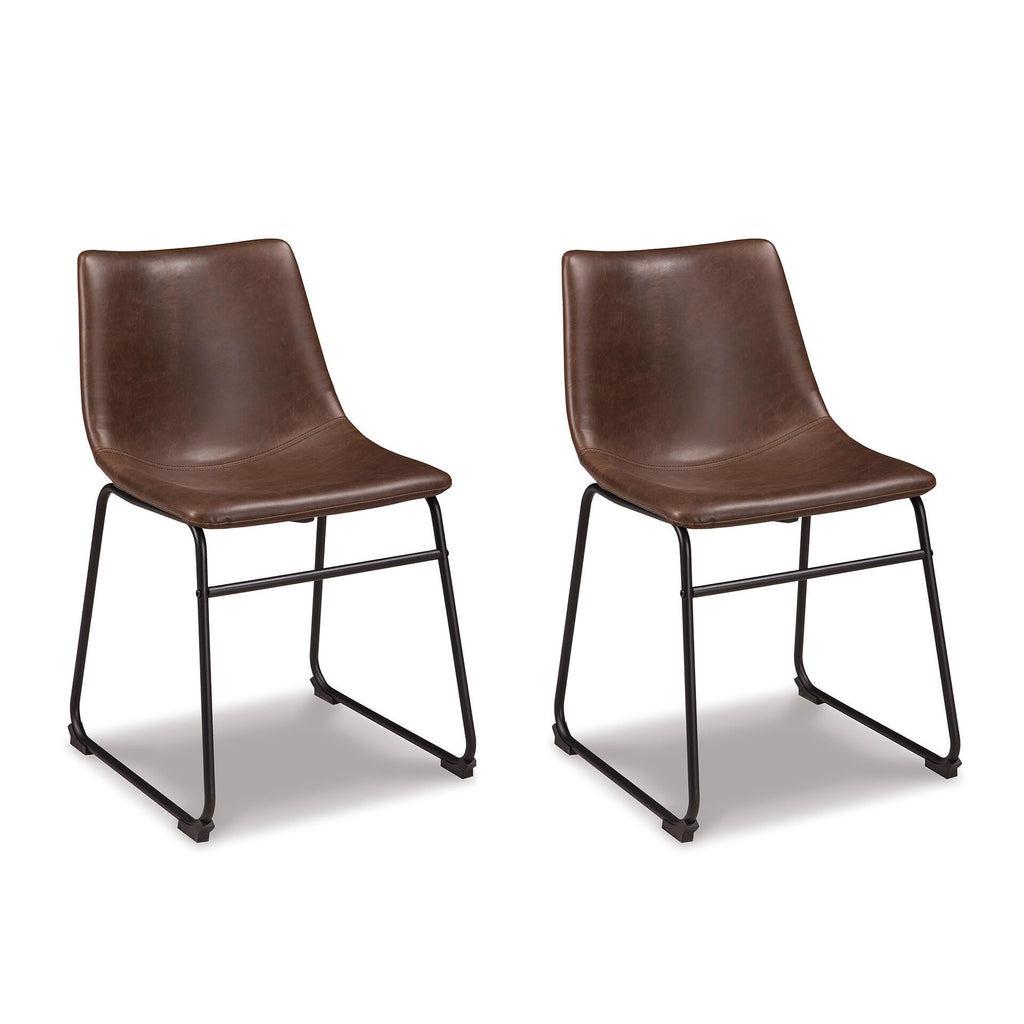 Mid-Century Dining Chair Set of 2 Brown E635115