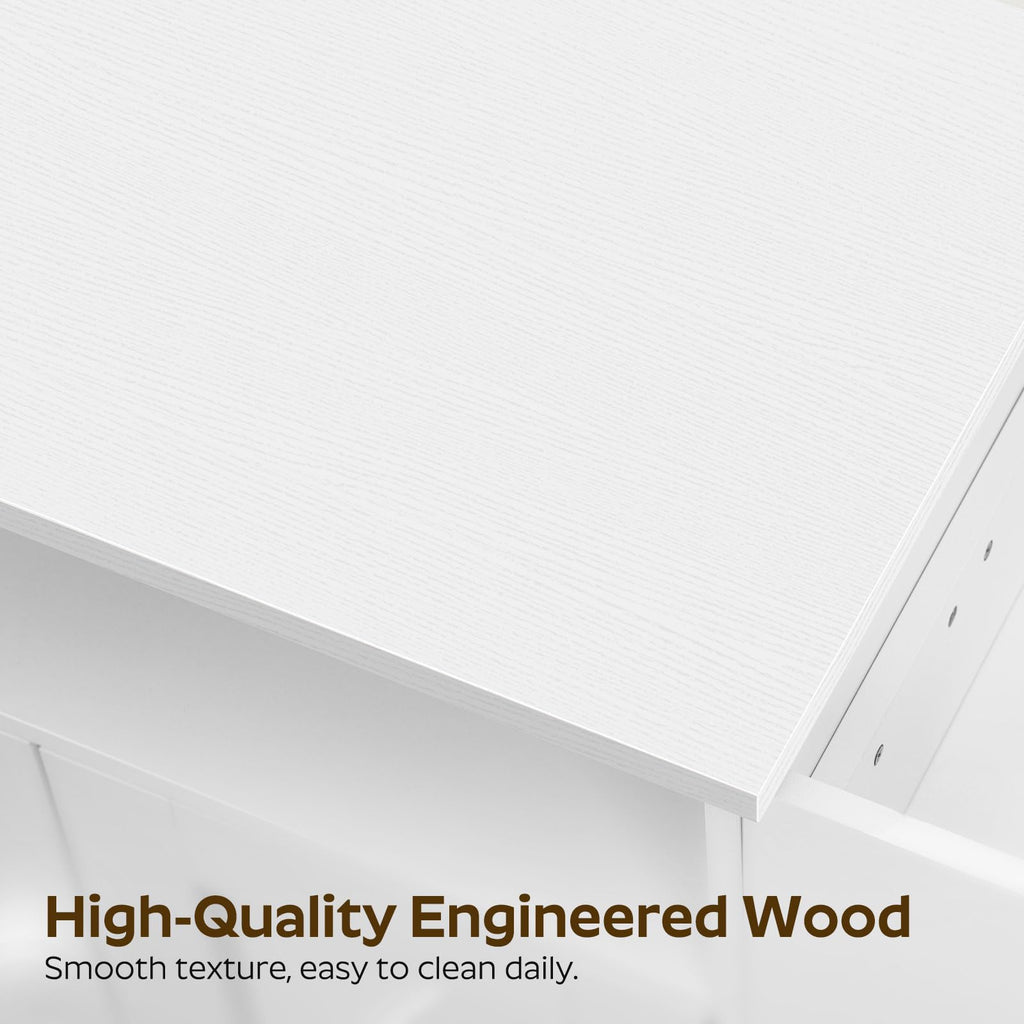 White Coffee Bar Cabinet with Storage Q16823