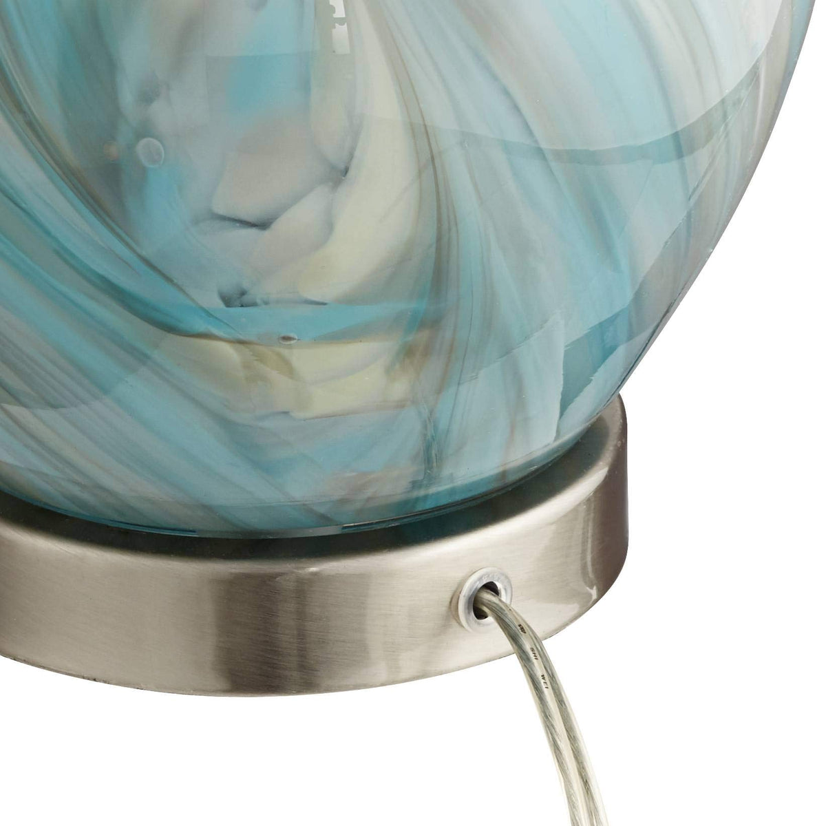 22" Blue Art Glass Table Lamp Y898689