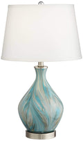 22" Blue Art Glass Table Lamp Y898689