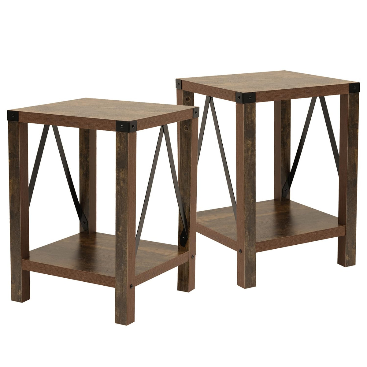 Brown 2-Tier Square End Table H872480