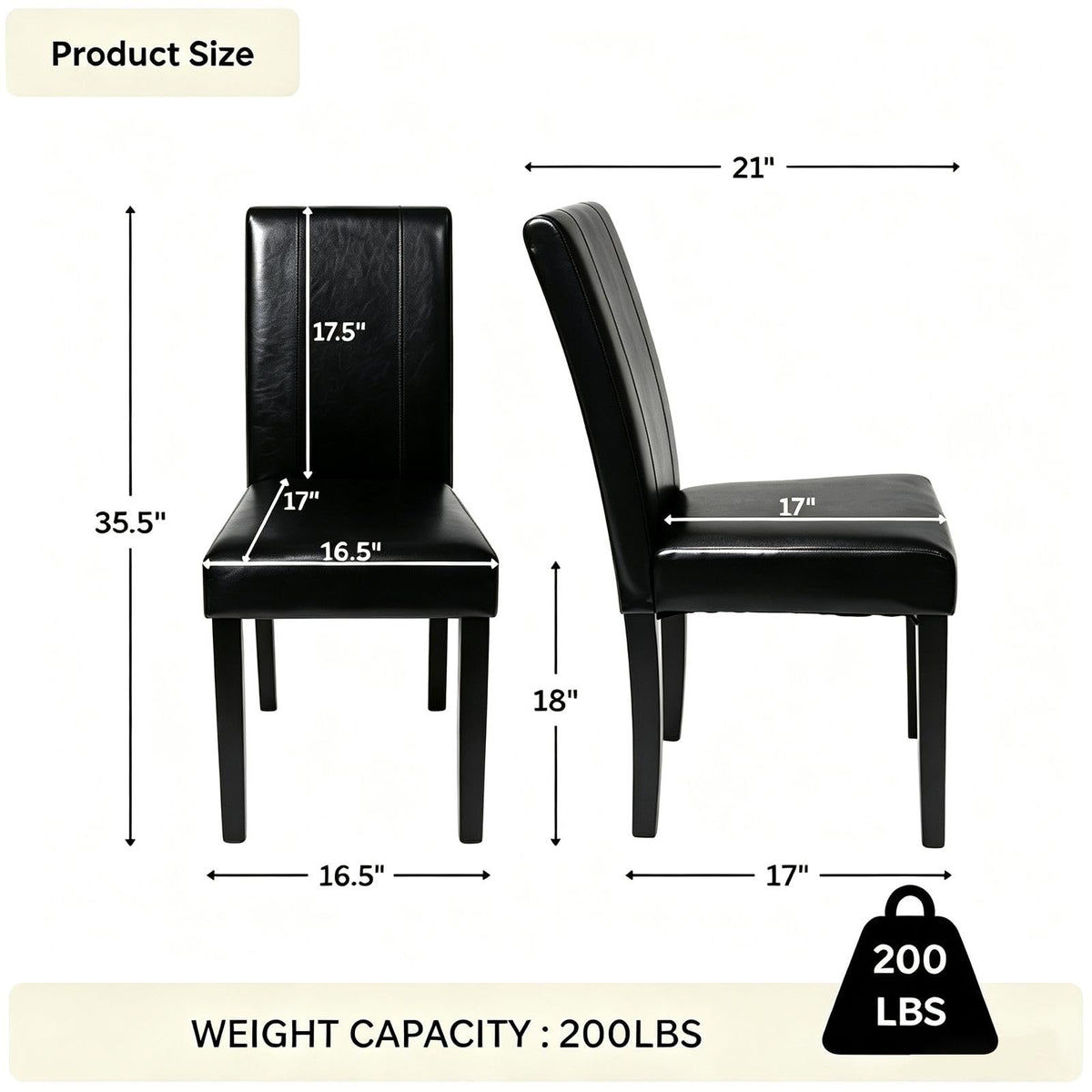 Upholstered Dining Chairs Set of 6 C104658