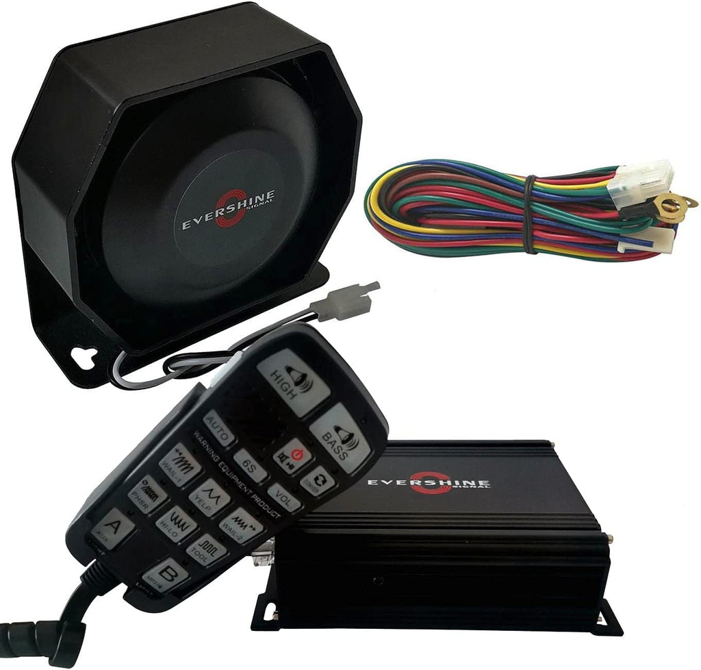 12V/24V 100W Multi-Tones Siren Horn PA System Kit N64043