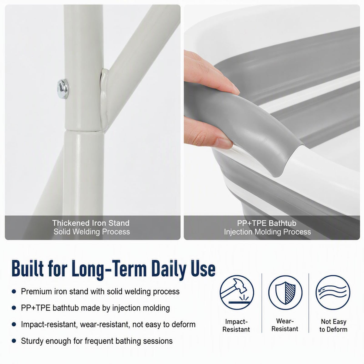 Foldable Pet Bath with Drainage Tube P916432