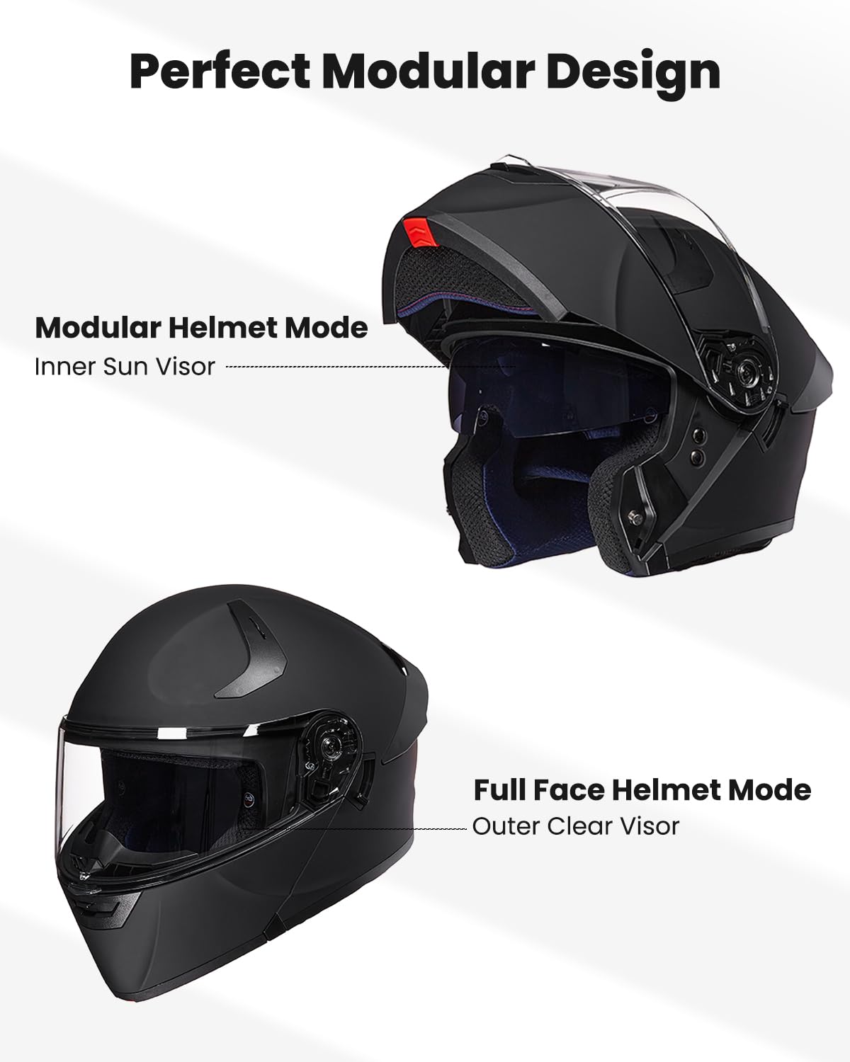 Modular Full Face Motorcycle Helmet T765392