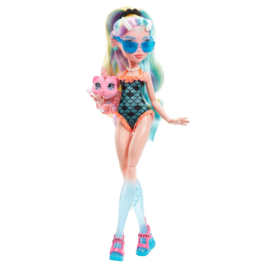 Monster High Doll with Colorful Streaked Hair and Fashion Accessories J230