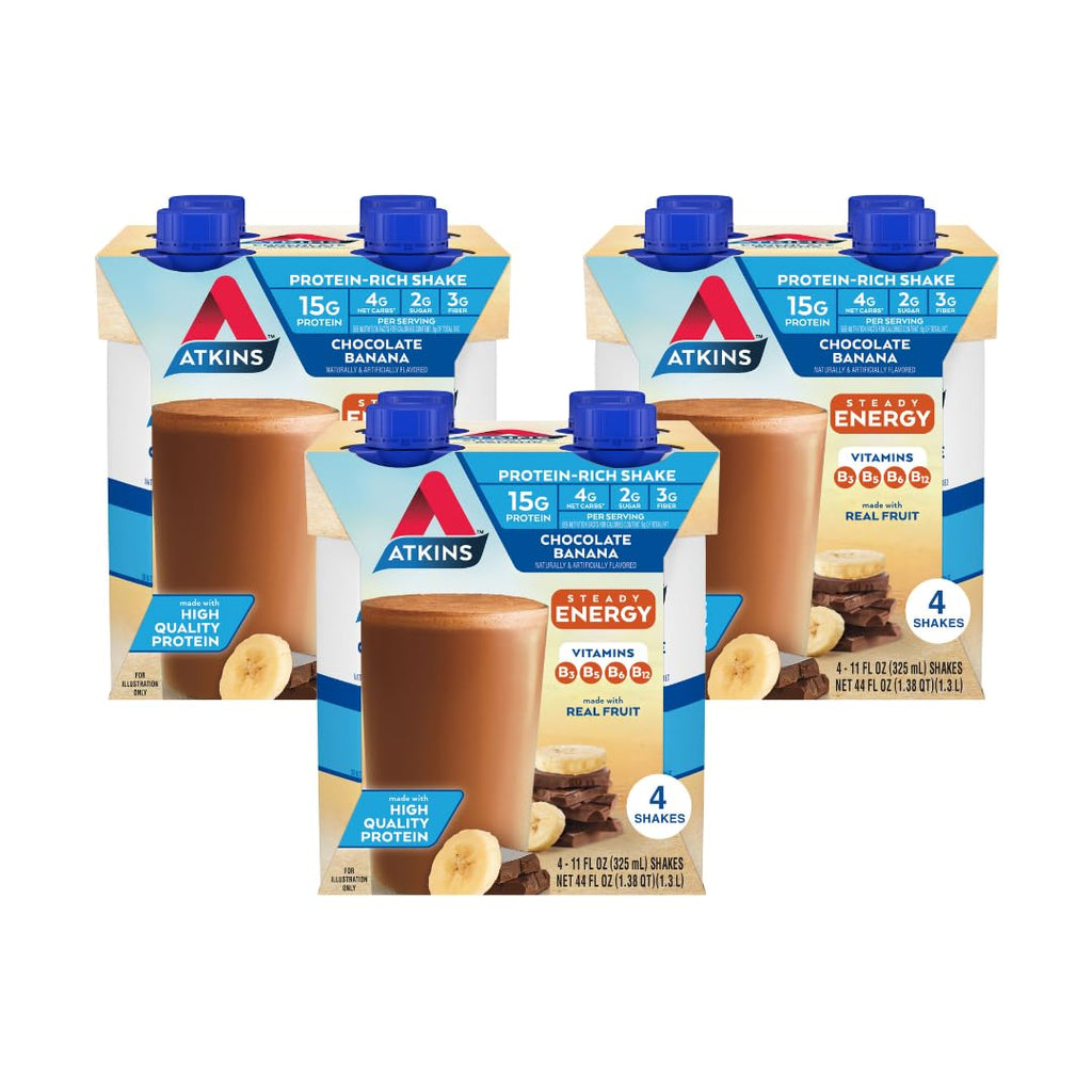Chocolate Banana & Creamy Vanilla Protein Shake, 12 Count I354514