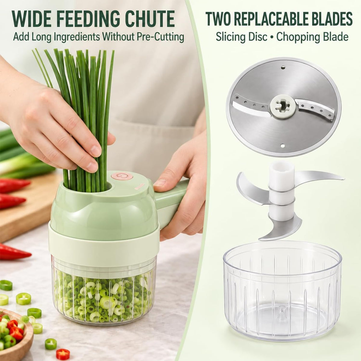 5-in-1 Wireless Electric Vegetable Chopper W859
