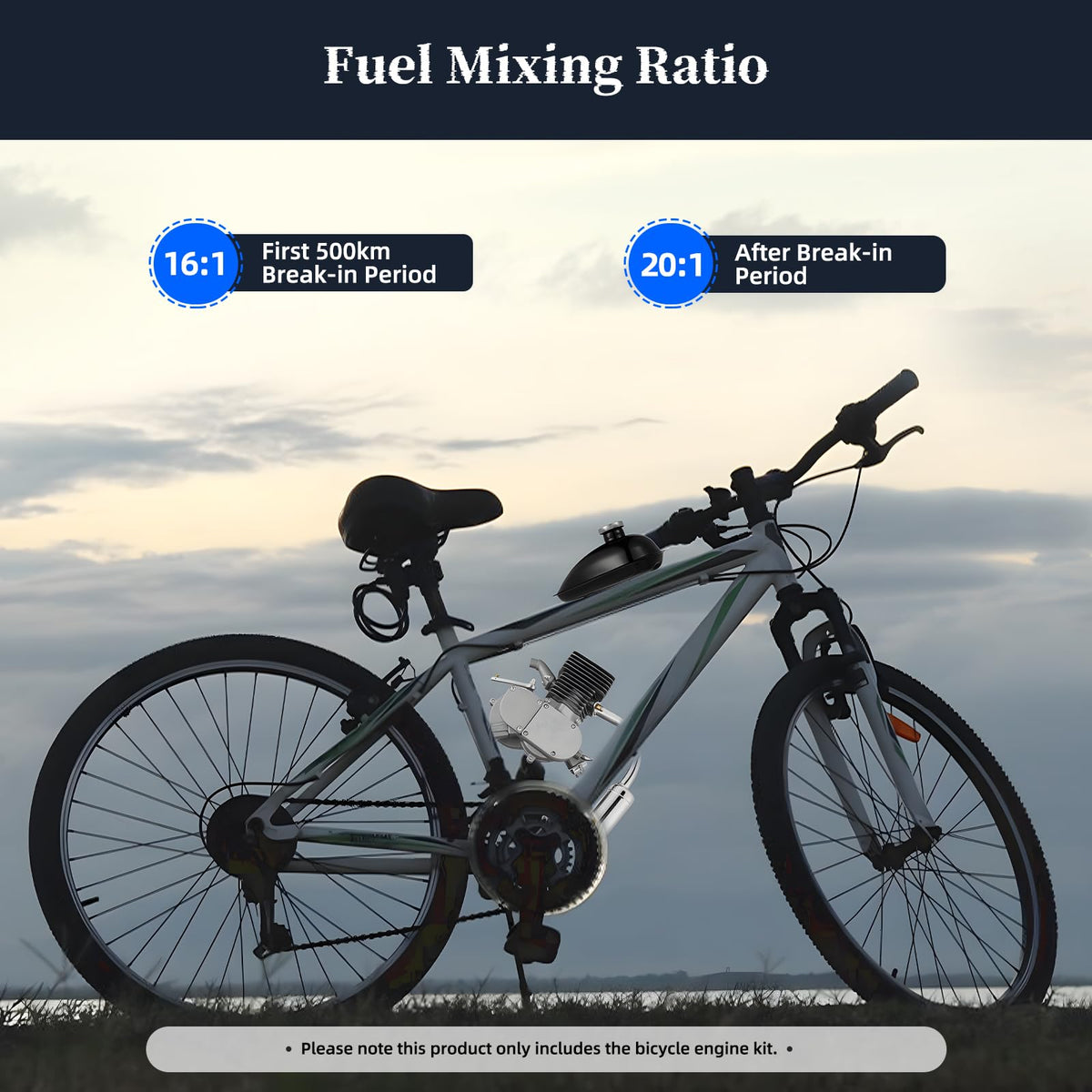 100CC 2 Stroke Air Cooling Bicycle Engine Kit with 36-Tooth Sprocket K123