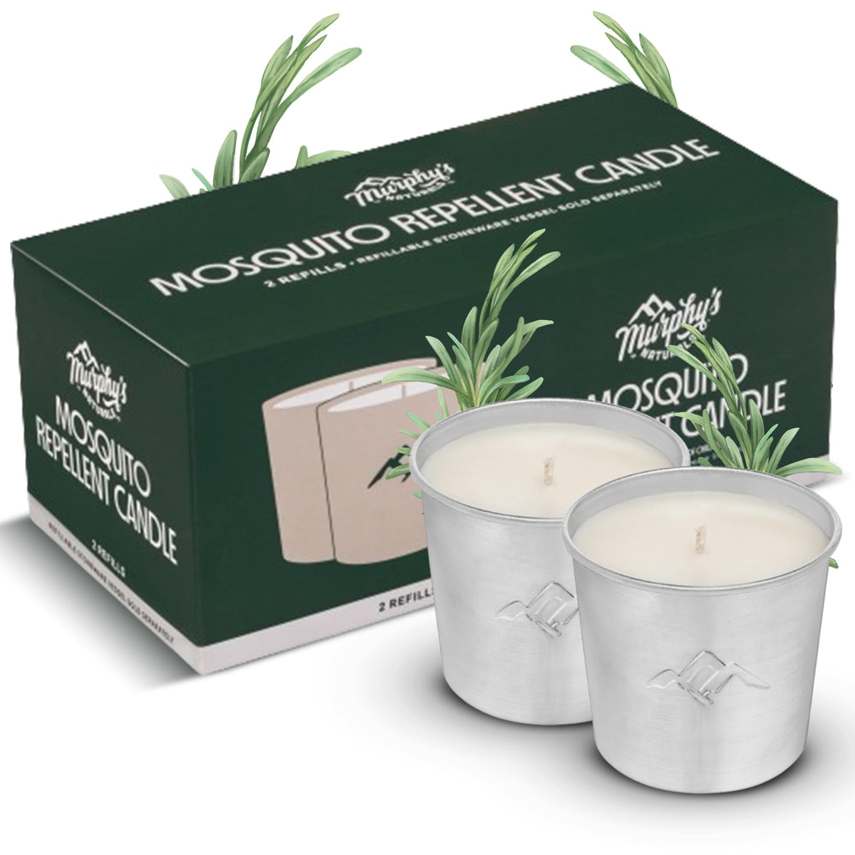 Mosquito Repellent Candle Refills 9 oz Pack of 2 O928933