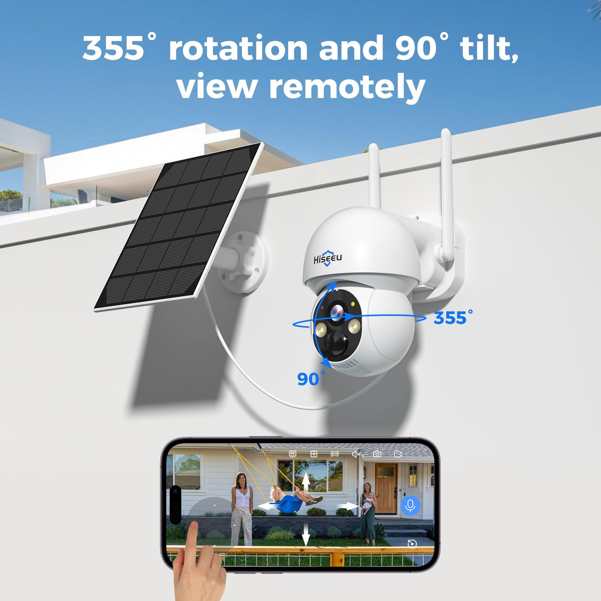 Solar Security Camera 4 Cam-Kit 4MP Wireless H172