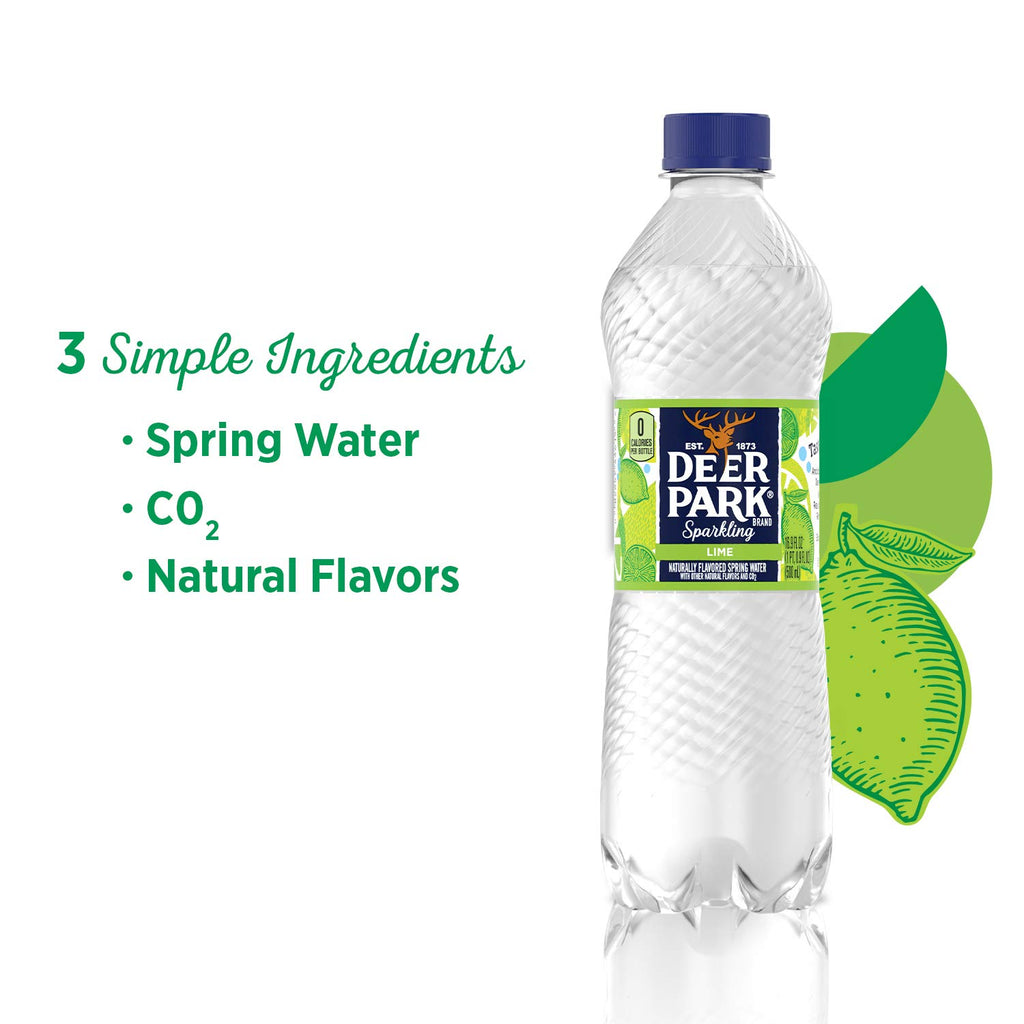 Sparkling Water Zesty Lime 16.9 Fl Oz (Pack of 8) A784