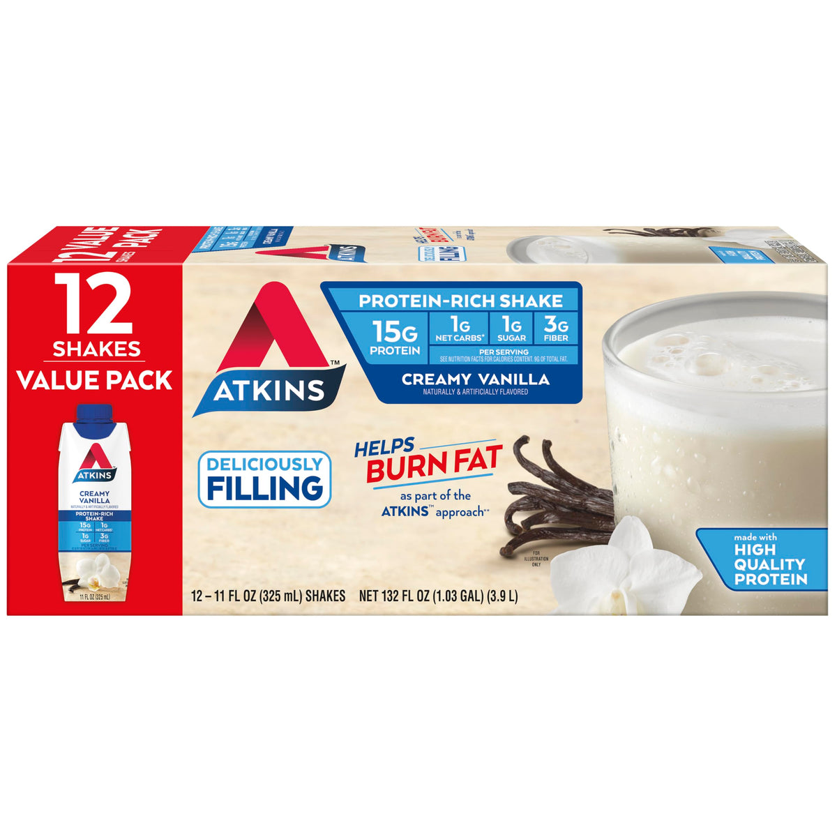 Chocolate Banana & Creamy Vanilla Protein Shake, 12 Count I354514