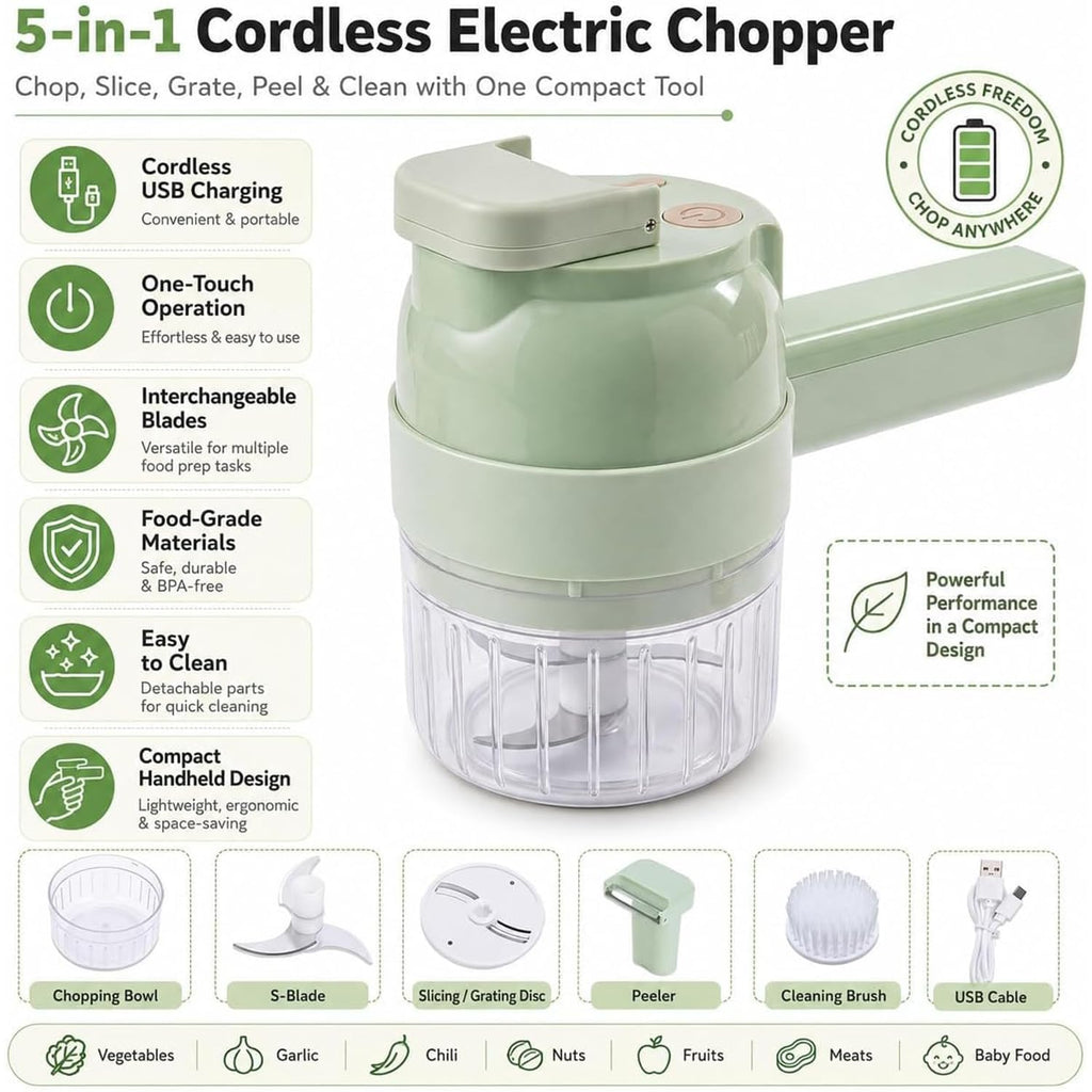 5-in-1 Wireless Electric Vegetable Chopper W859