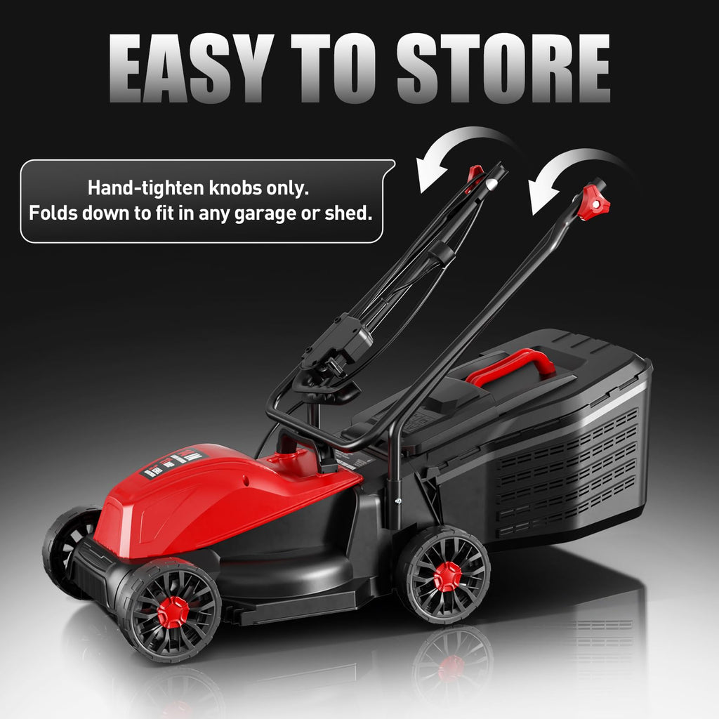 14" Corded Lawn Mower, 3-Height, 2-in-1 Mulch & Bag O113352