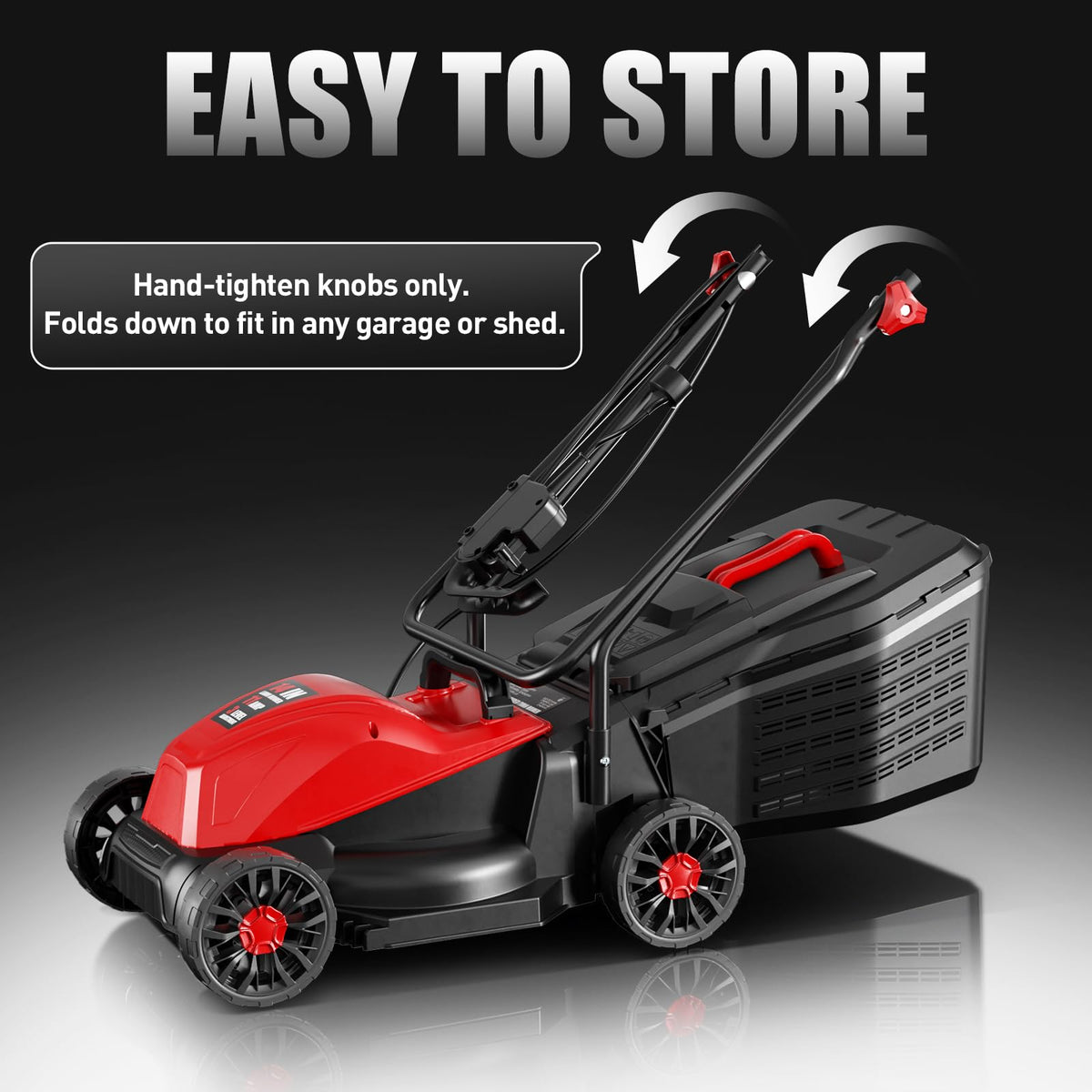 14" Corded Lawn Mower, 3-Height, 2-in-1 Mulch & Bag O113352