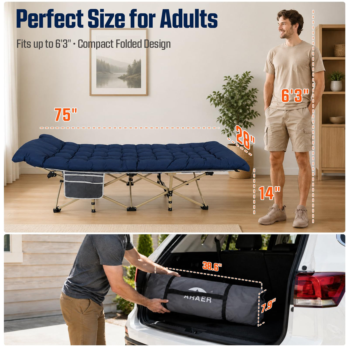 Camping Cot with Mattress R595
