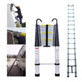 20FT Aluminum Telescoping Ladder with 2 Detachable Hooks, 330 lb Capacity J325