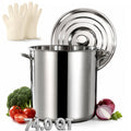 Heavy Duty Stainless Steel Stock Pot with Lid D919