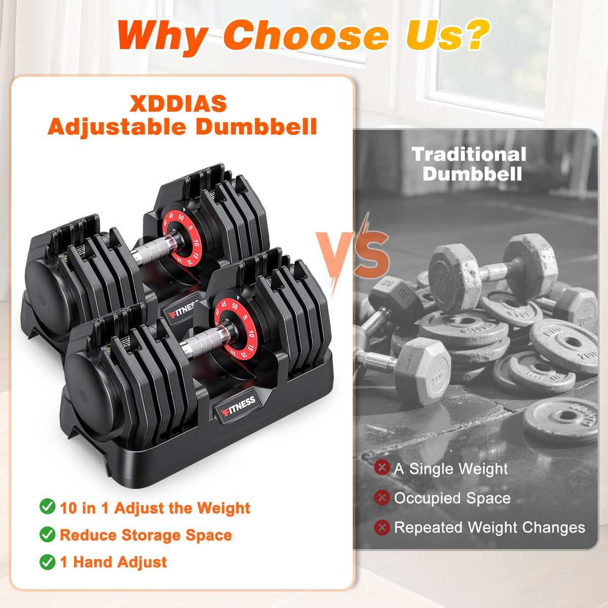 Adjustable Dumbbells Set of 2 E45675