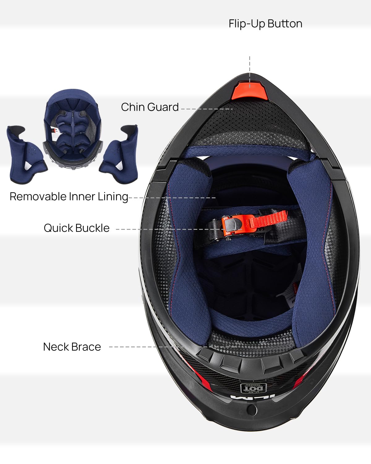 Modular Full Face Motorcycle Helmet T765392