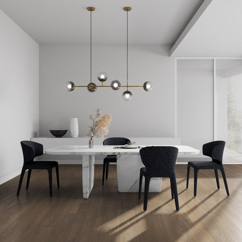 Black Upholstered Dining Chairs Set of 4 C235989