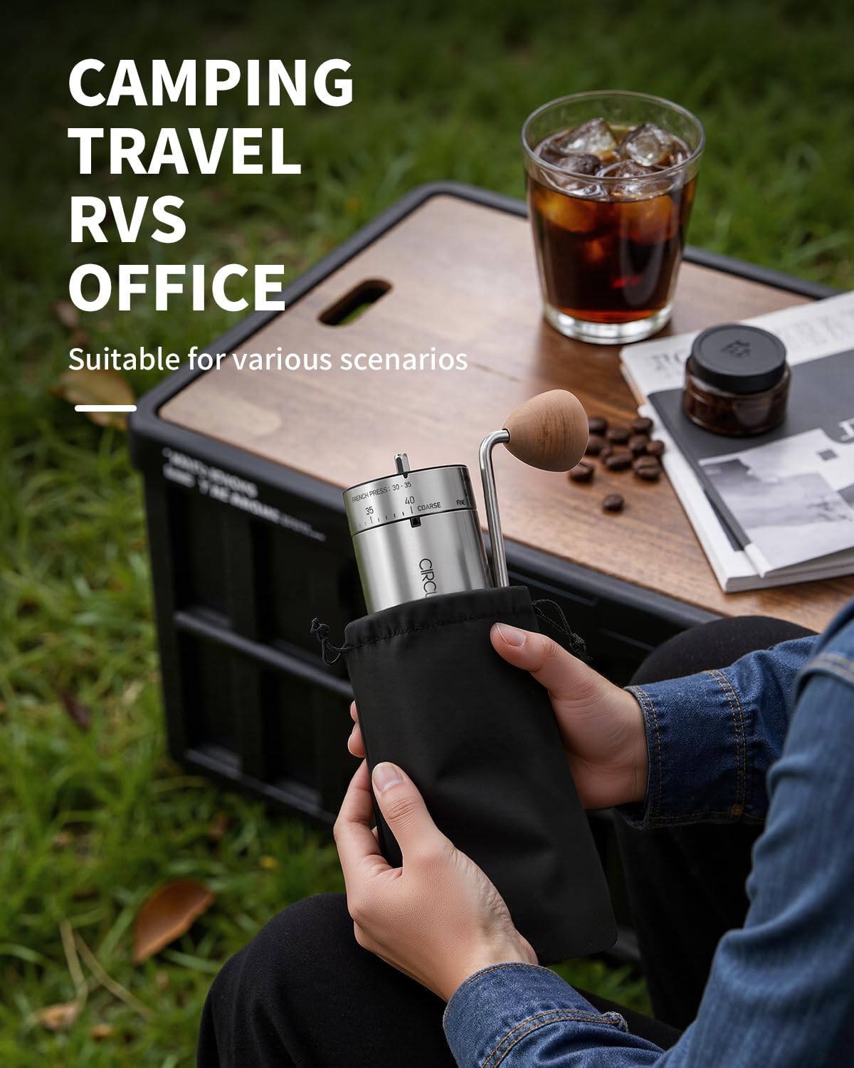 Manual Stainless Steel Burr Coffee Grinder X2319