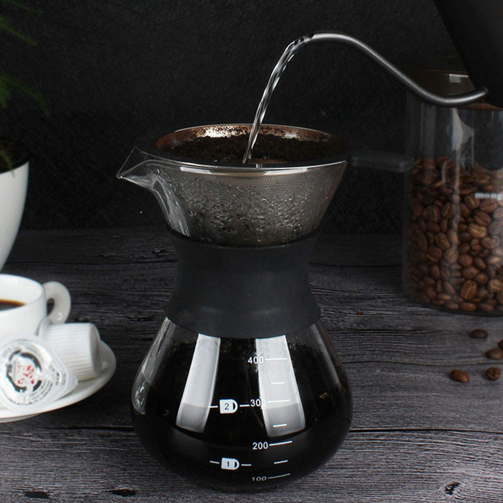 Pour Over Coffee Maker, Paperless Glass Dripper 400ML F92846