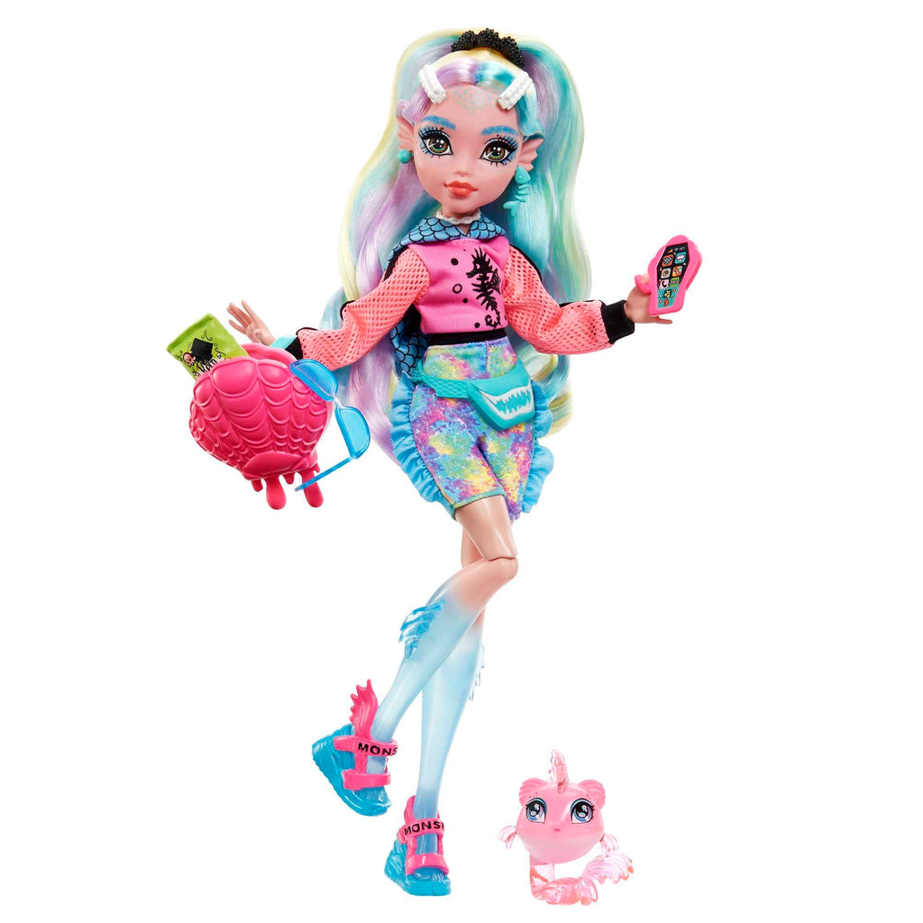 Monster High Doll with Colorful Streaked Hair and Fashion Accessories J230