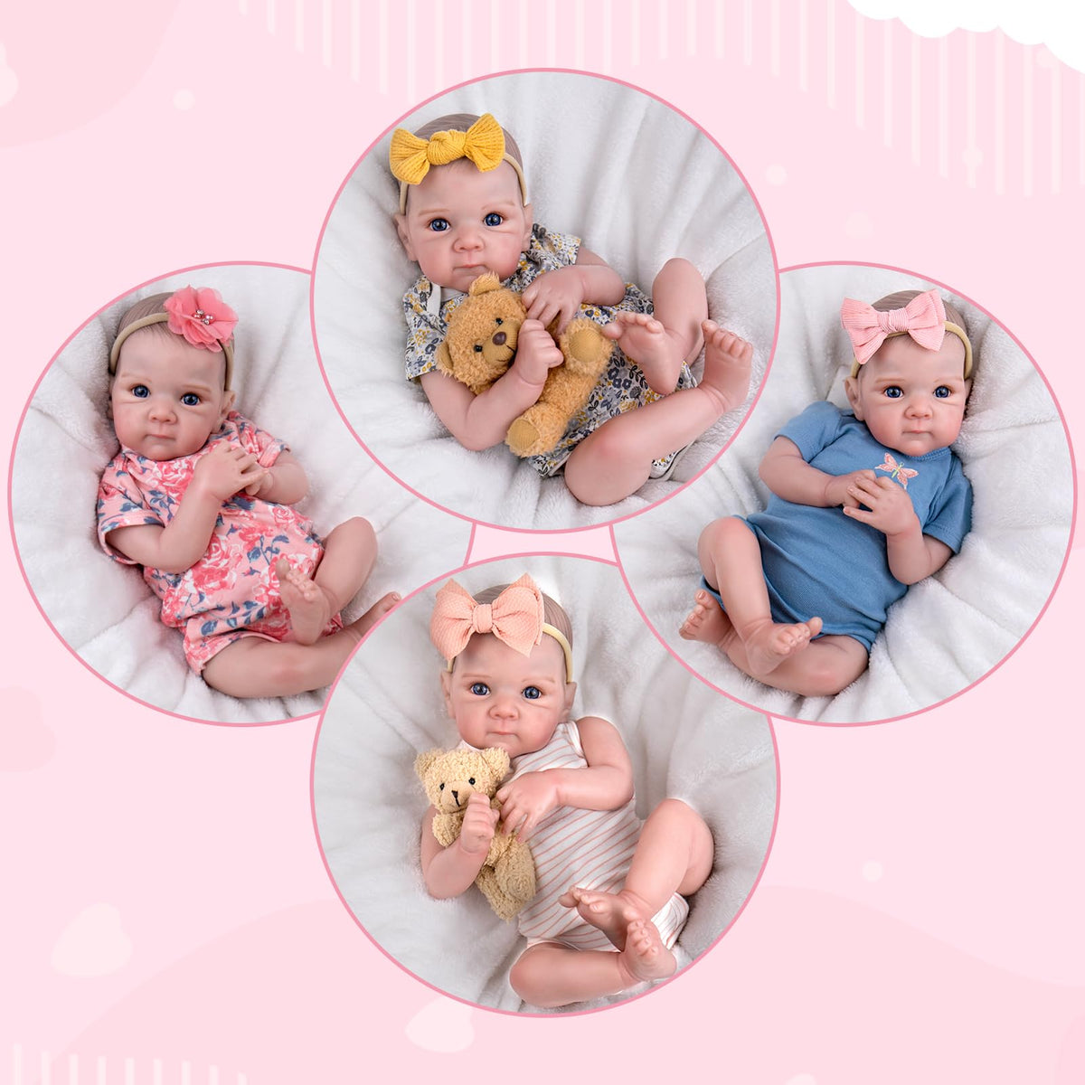 Reborn Baby Dolls with Poseable Limbs R73175