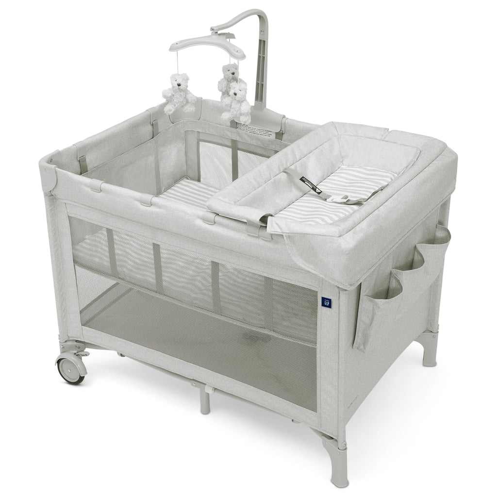 Grey Stripes Play Yard Y389